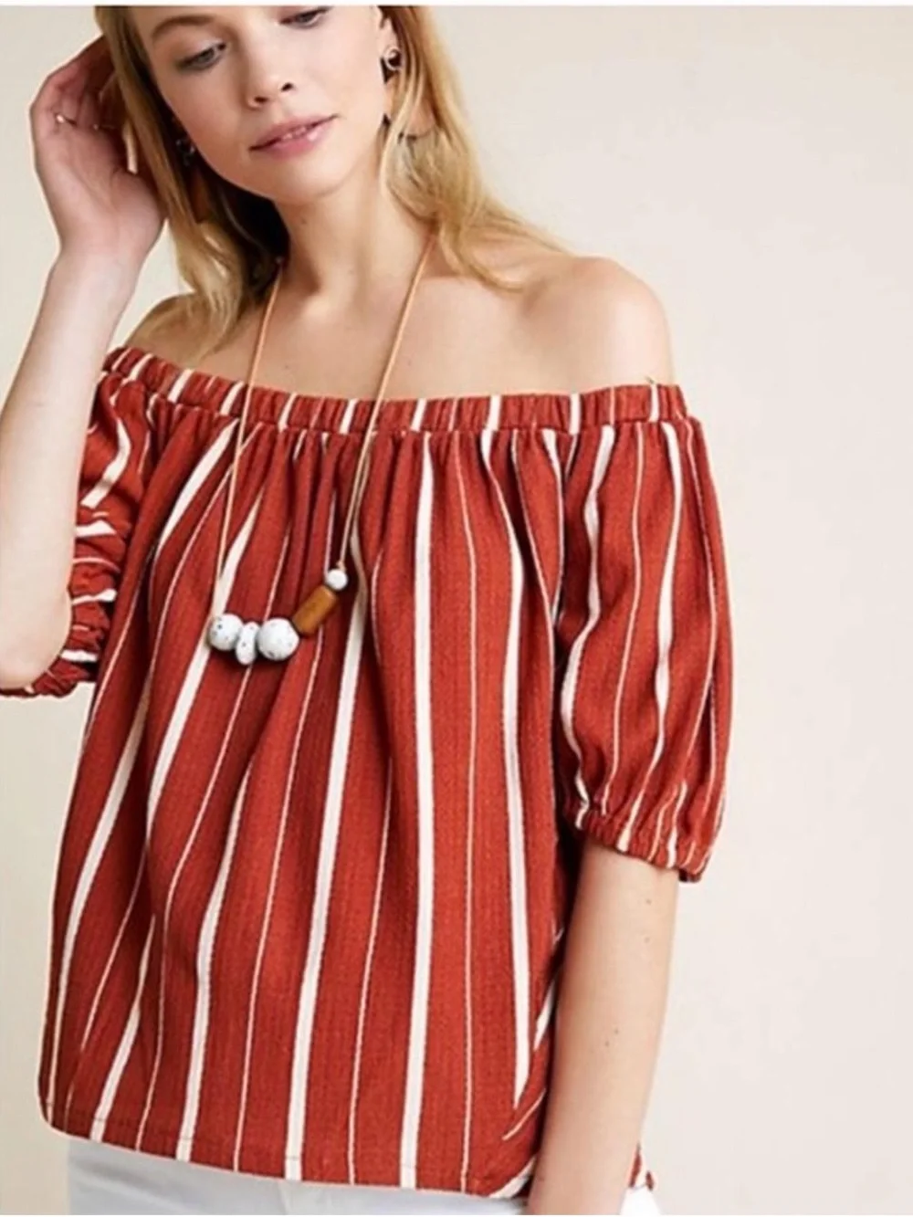 Anthropologie Off-Shoulder Blouse